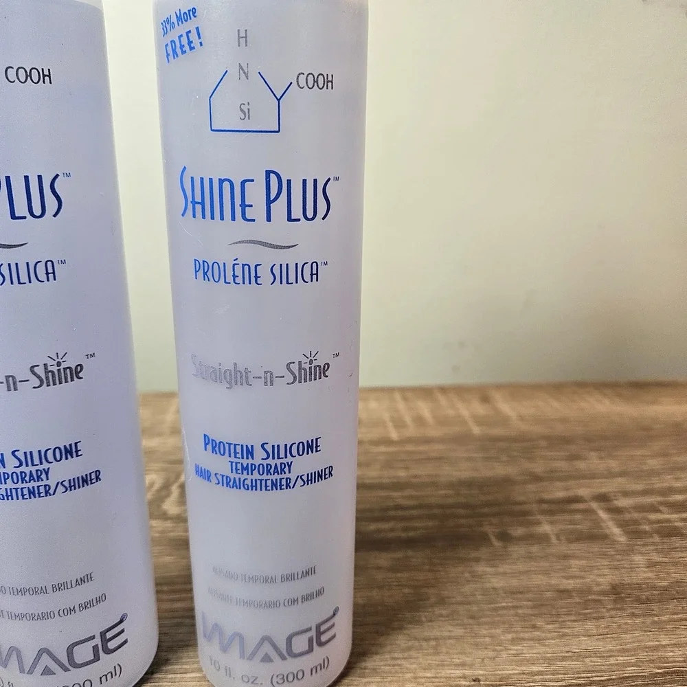 2pk Image Shine Plus Prolene Silica Straight-n-Shine Hair Straightener 10oz Each